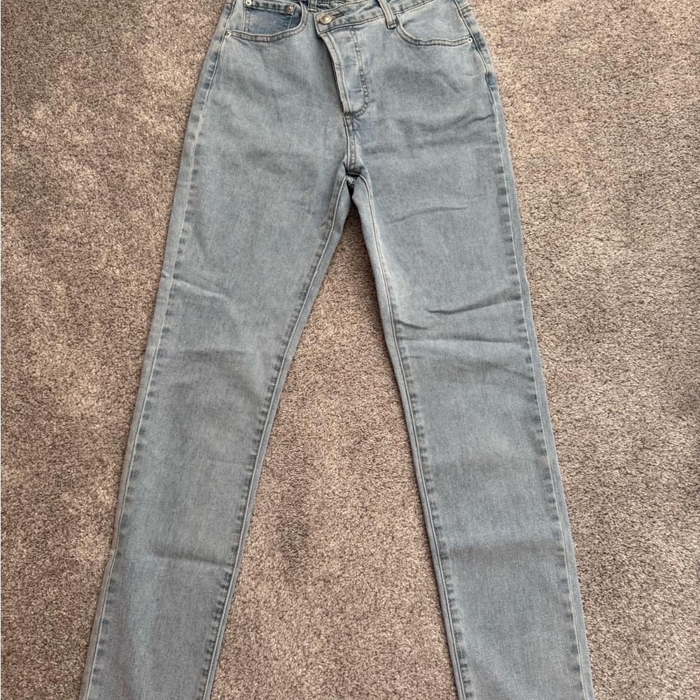 Princess Polly Sky Blue Denim Pants